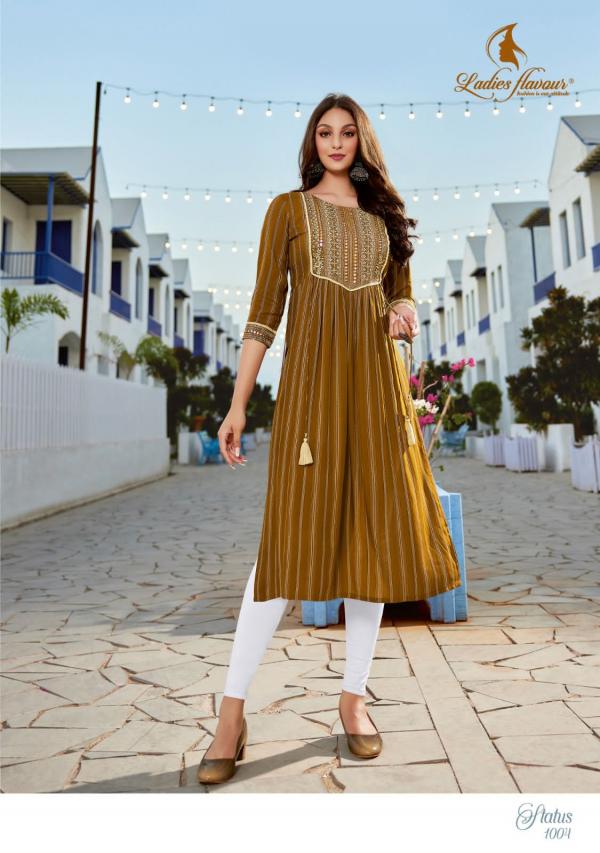 Ladies Flavour Status Designer Nyra Cut Kurti Collection